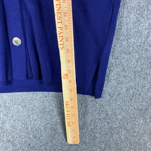 Vintage Partners Mervyns Cardigan Women's Large Blue Sleeveless 100% Acrylic - Picture 6 of 9